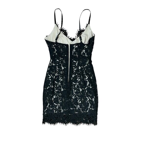 House of CB Odelia Lace Mini Dress Dress Black Scalloped Hem Sexy Size XS - Picture 5 of 7